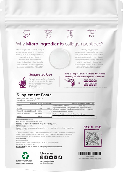 Micro Ingredients Multi Collagen Peptides Powder